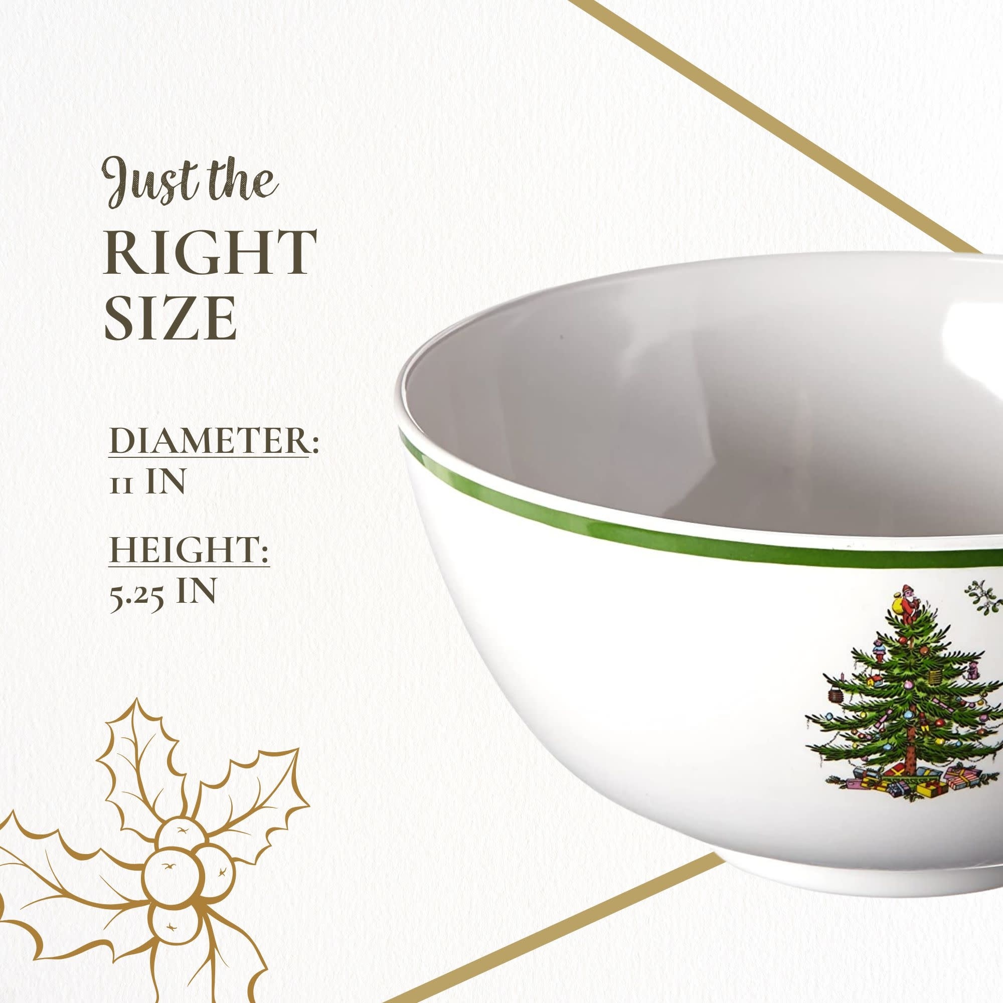 Spode Christmas Tree Melamine Serving Bowl 11