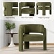 preview thumbnail 5 of 14, 3-Leg Accent Chair Plush Velvet Upholstery Modern Lounge Armchair