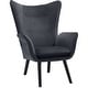 preview thumbnail 54 of 92, Upholstered Wingback Armchair Leisure Accent Chair, Single - 40.55" H x 28.34" W x 33.1" D