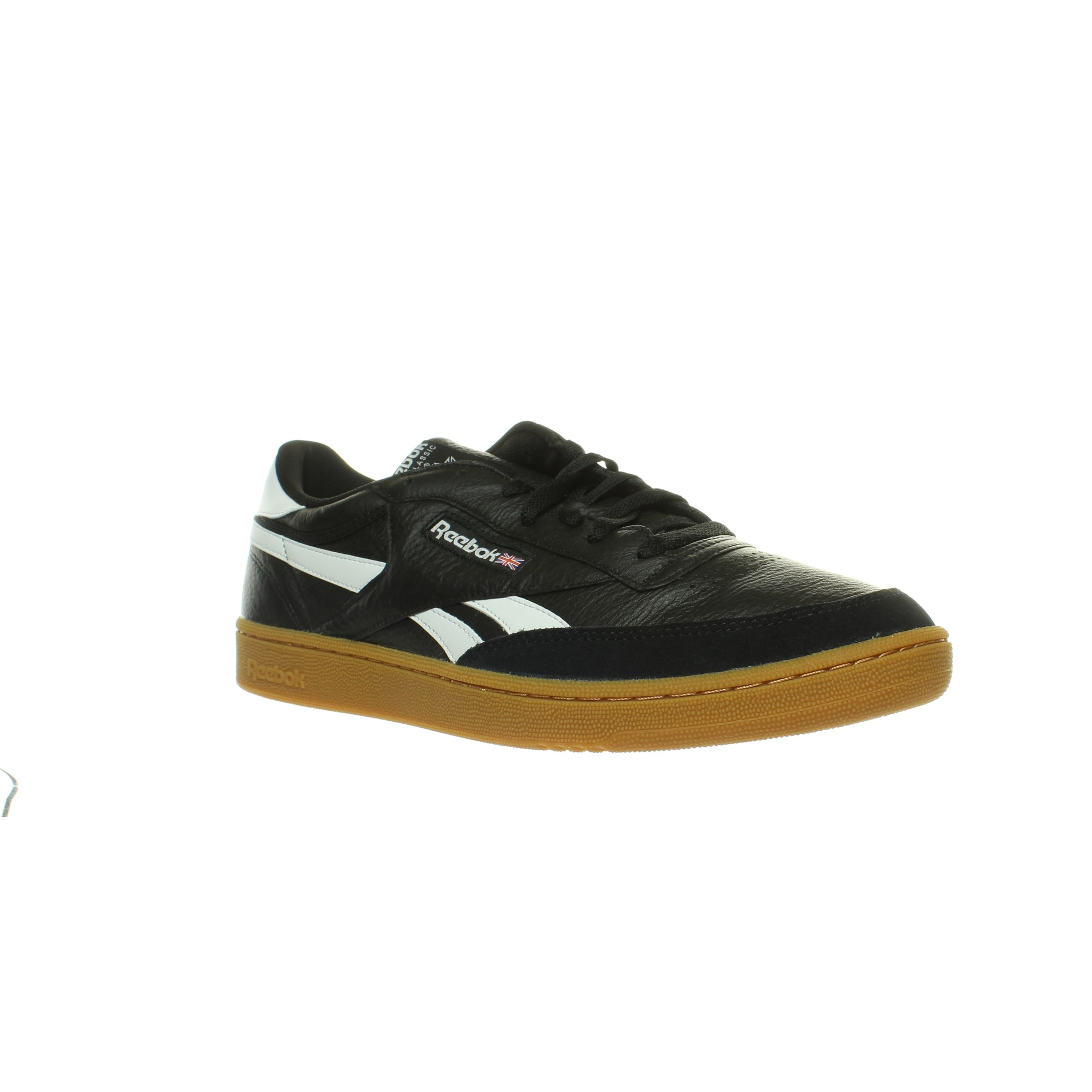 Reebok Mens Revenge Plus Black//White Gum Fashion Sneaker Size 10