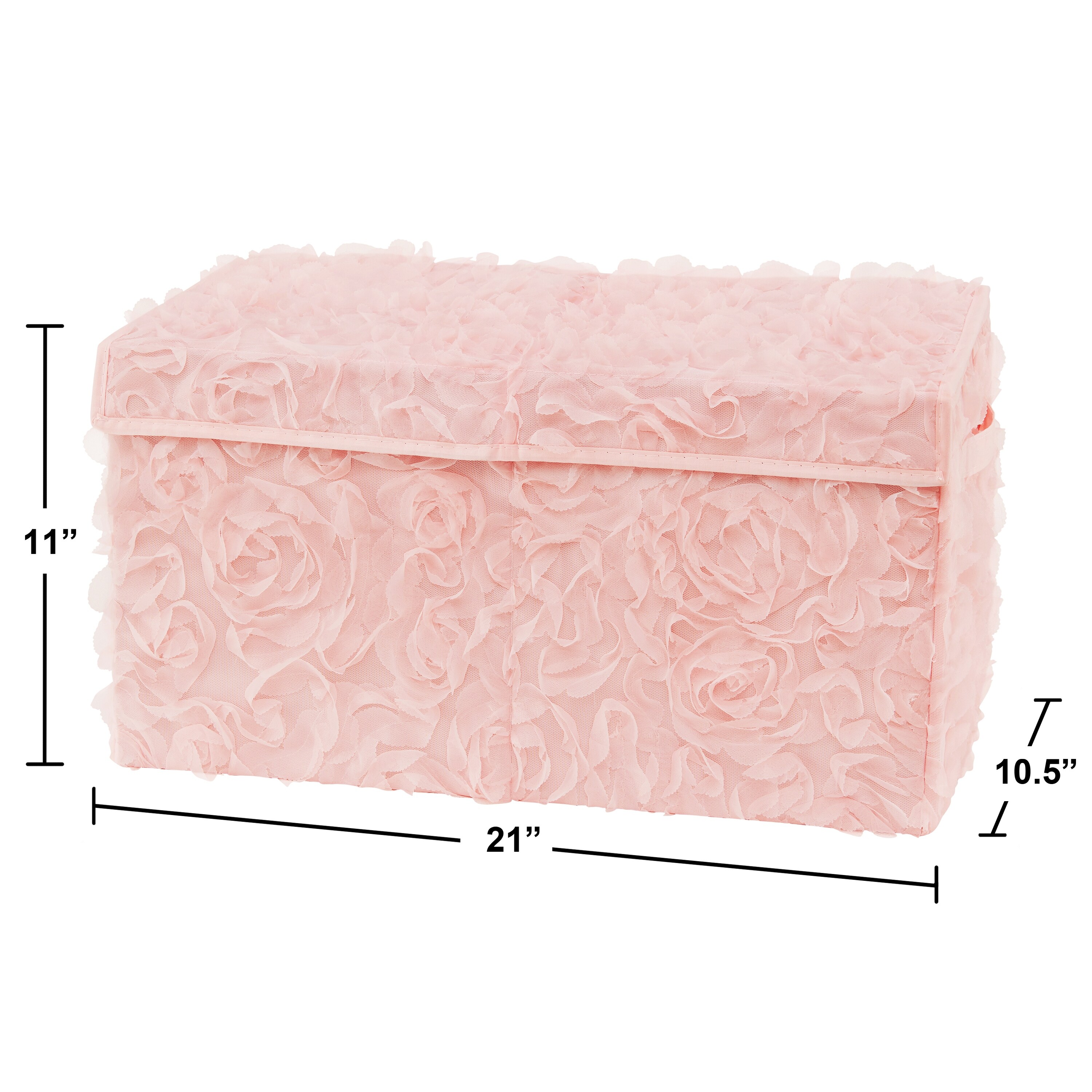 Pink Floral Rose Girl Kids Fabric Toy Bin Storage - Blush Flower Luxurious  Elegant Princess Vintage Boho Shabby Chic Luxury Glam - Overstock - 35095770