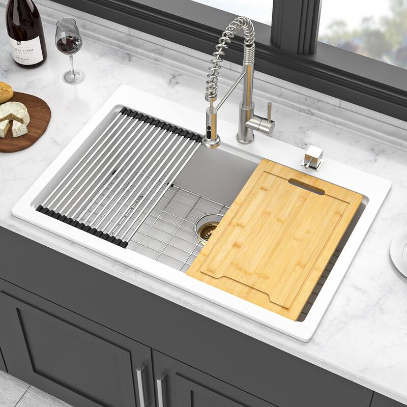 Drop-In Single Bowl Quartz Kitchen Sink
