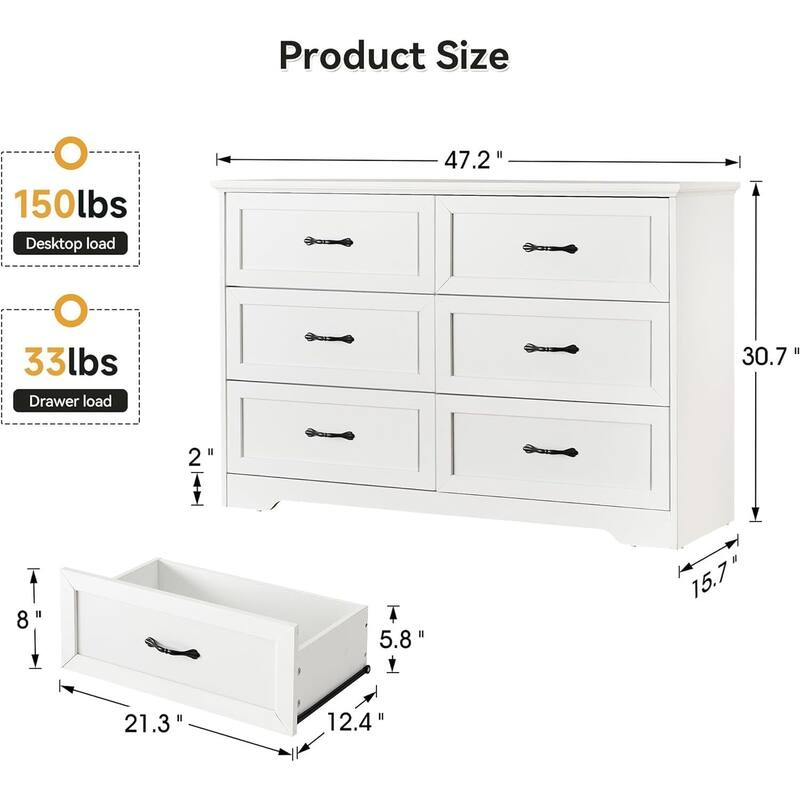Dresser for Bedroom with 5/6 Drawers