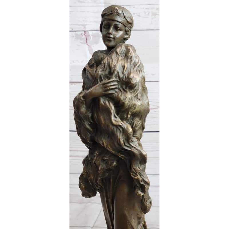 Flapper Fashion 1920S Woman In s Bronze Statue Sculpture Figure 14 Inches X 5 Inches