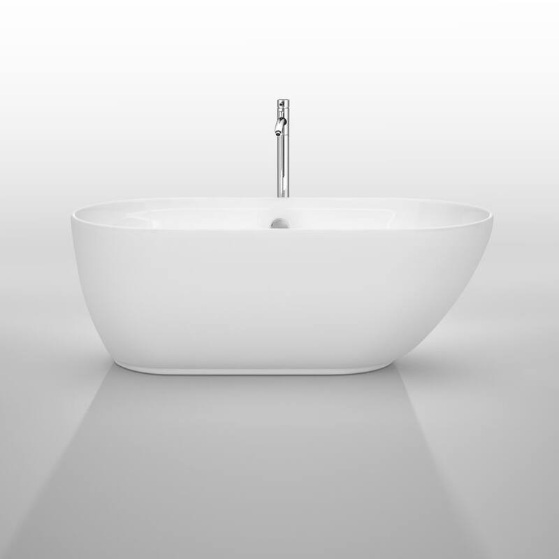 Wyndham Collection Melissa 60" Free Standing Acrylic Soaking Tub with
