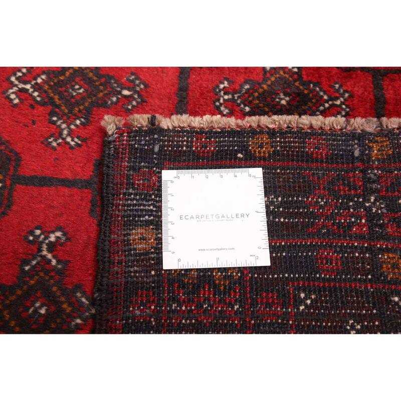 ECARPETGALLERY Hand-knotted Teimani Red Wool Rug - 3'7 x 6'2