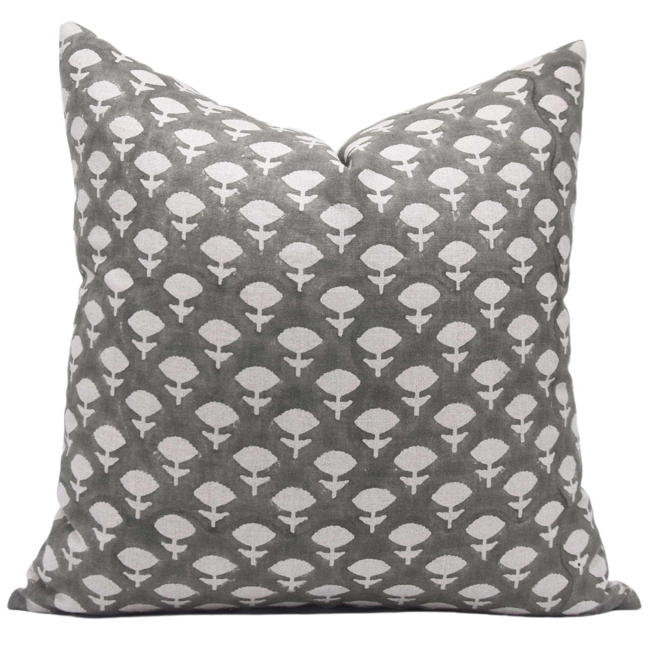 Fabdivine Vintage Pure Linen Hand Block Print Cushion Pillow Cover Sofa, Jadibuti