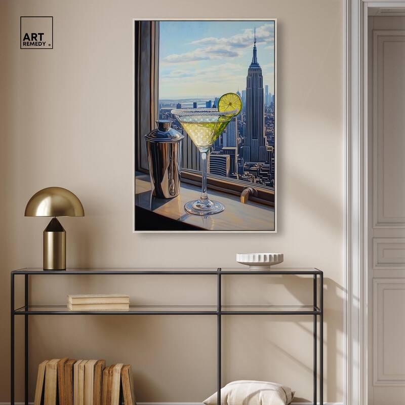 Classy Drink in NYC Canvas by Art Remedy