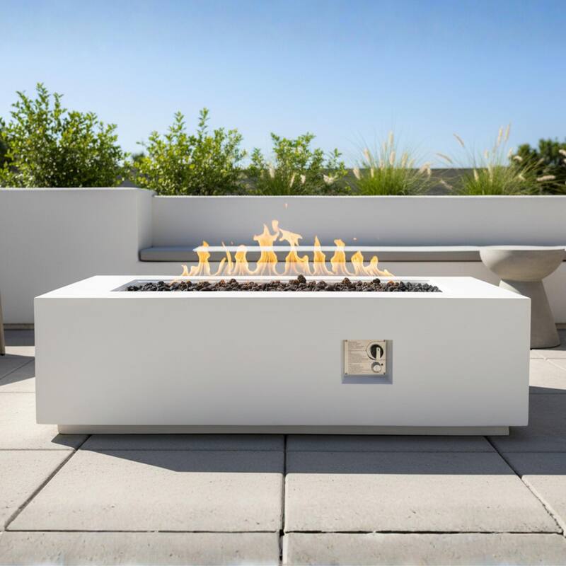 GDFStudio - 60" Outdoor Magnesium Oxide Fire Pit Table