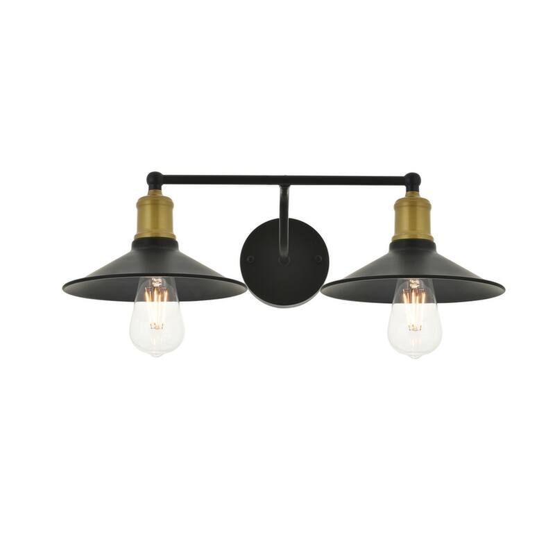Nora Modern 2-light Wall Sconce with Flat Cone Shades