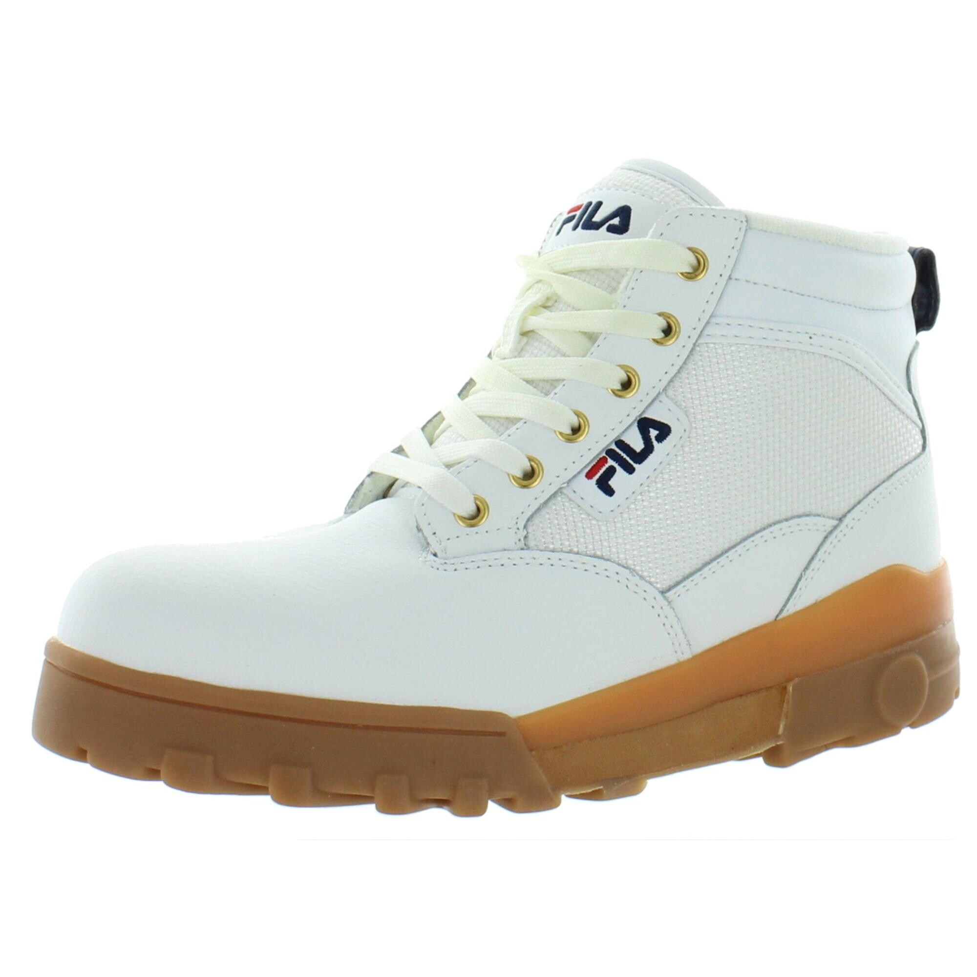 Fila Womens Grunge Shoes Leather - Navy/ Fila Red - Overstock - 33182290