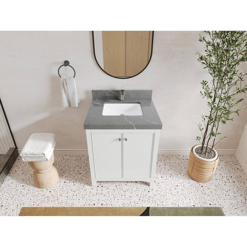 Willow Collections 30 in. W x 22 in. D Chicago Single Sink Bathroom Vanity with Countertop