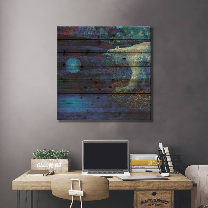 To Melt The Veil Print On Wood by Iris Scott - Multi-Color