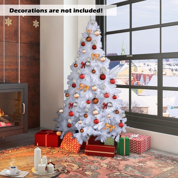 Shop Costway 6ft Artificial Pvc Christmas Tree W Stand Holiday Season Overstock 25455723