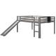 preview thumbnail 9 of 12, Modern and Playful Design Wood Loft Bed with Slide, Ladder and Chalkboard, Full size, Grey