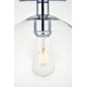 preview thumbnail 37 of 35, 1-light Flush-mount Ceiling Fixture w/ 10-in. Spherical Clear Glass Shade