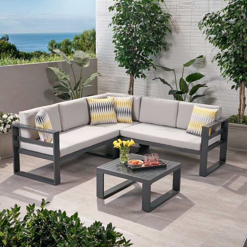 Outdoor Aluminum V Shape Sofa Sectional