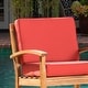 preview thumbnail 3 of 8, Peyton 4-piece Outdoor Wooden Chat Set by Christopher Knight Home