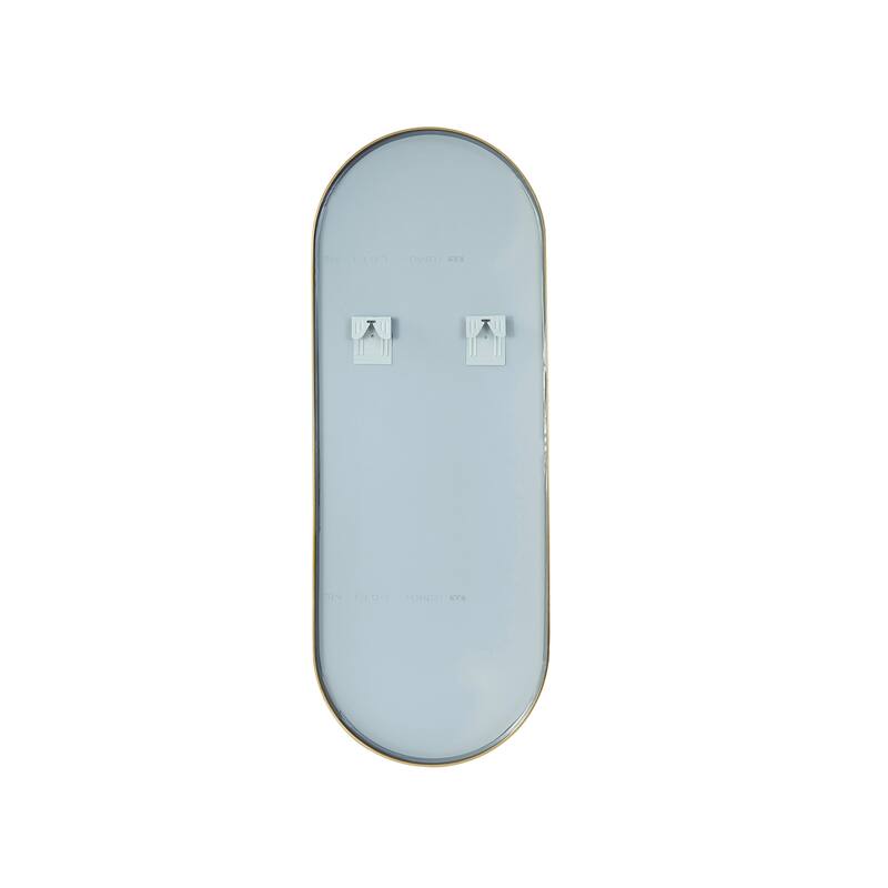 Vinnova Luarca 18 in. W x 48 in. H Oval Metal Wall Mirror