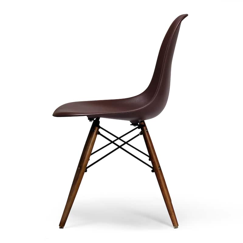 Paris-2 Side Chairs with Walnut Legs (Set of 2)