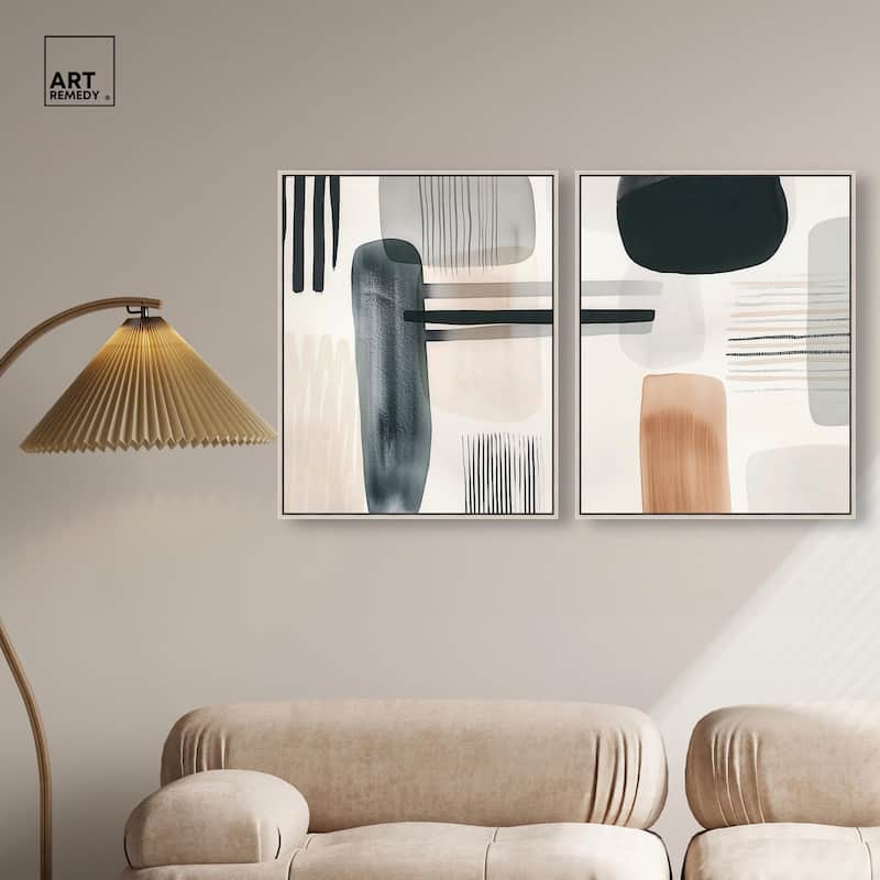 Softened Dimensions Canvas Set of 2 by Art Remedy