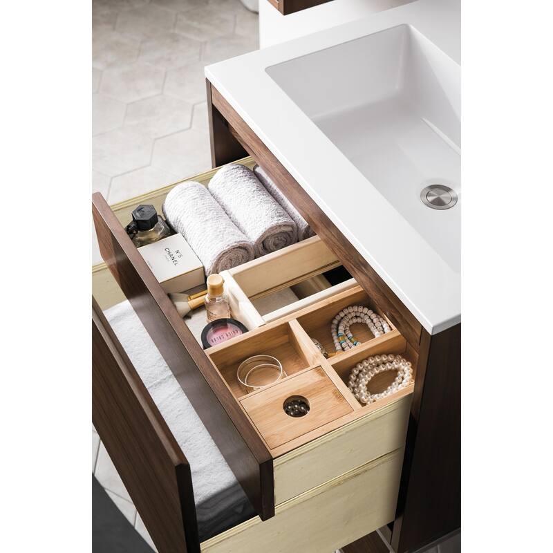 James Martin Vanities 805-V23.6-MB-GW Mantova 24" Single Basin Poplar