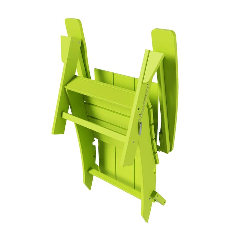 Shoreside Modern Poly Folding Eco-Friendly All Weather Adirondack Chair (Set of 8)