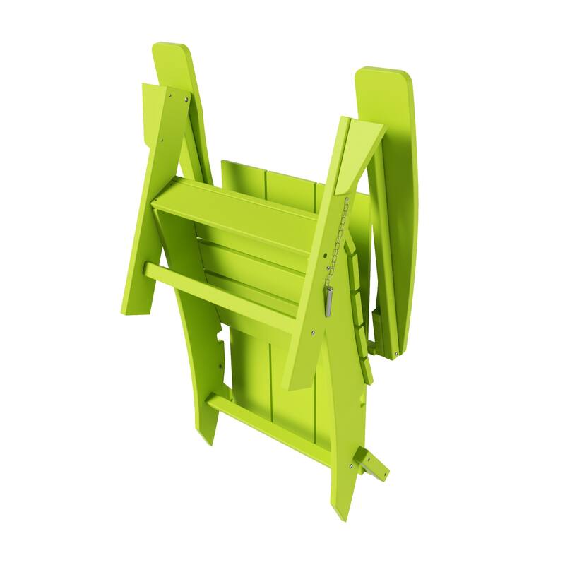 Shoreside Modern 12-Piece Folding Adirondack Chair With Ottoman And Side Table