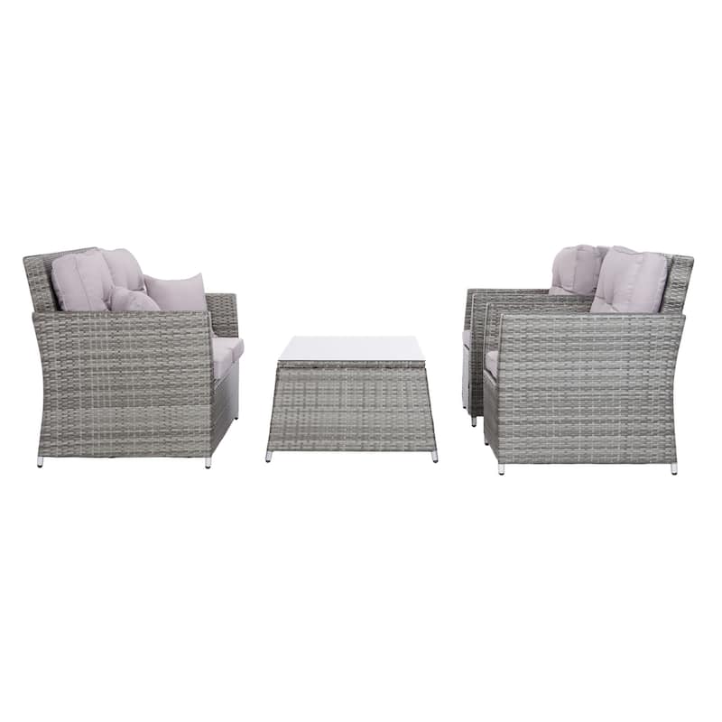 SAFAVIEH Outdoor Living Lorma 4-Piece Patio Set.