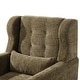 preview thumbnail 42 of 44, Linen Fabric Lounge Wingback Chairs Modern Accent Chair