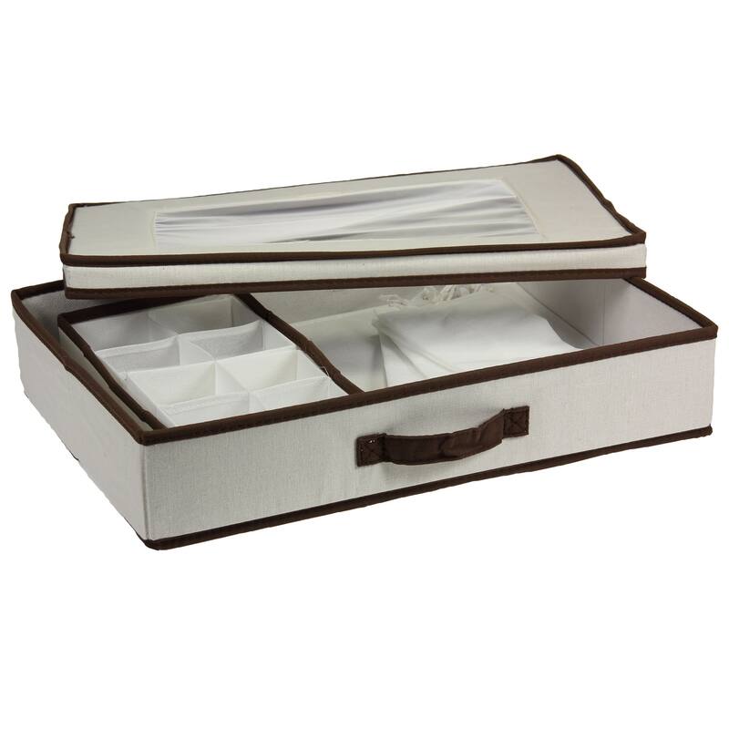 Household Essentials Flatware Storage Box - 19'' x 15'' x 4''