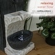 preview thumbnail 6 of 9, Alpine Corporation 14" Tall Modern Cascading Tabletop Fountain Decoration with LED Lights