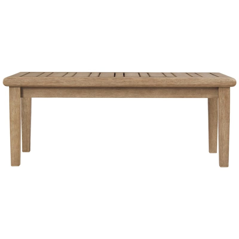 Signature Design by Ashley Gerianne Outdoor Brown Rectangular Cocktail Table - 50" W x 26" D x 18.63" H