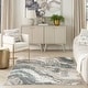 preview thumbnail 8 of 6, Nourison Illusion Indoor only Blue Abstract Area Rug - 5' 3" x 7'