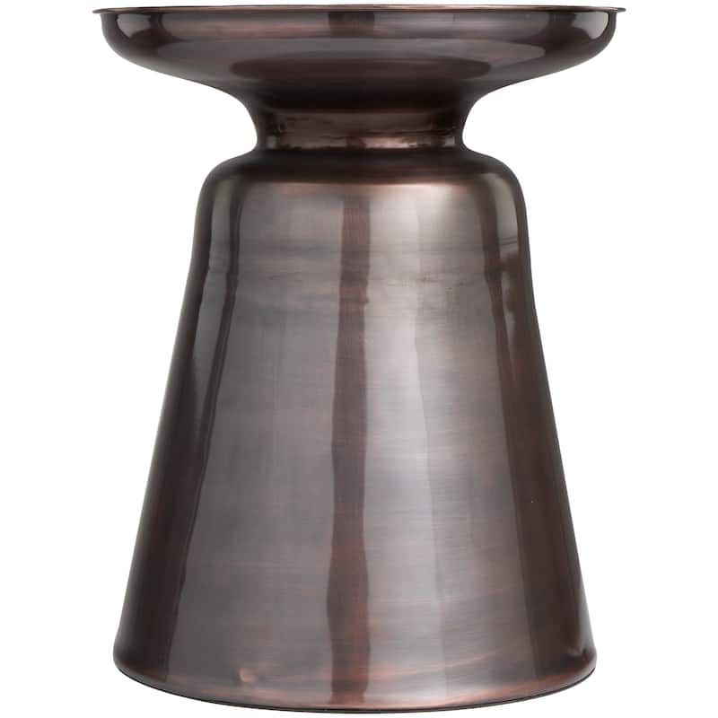Metal Accent Table with Bell Shaped Base - Copper or Black - Roche River Decor