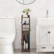 preview thumbnail 3 of 28, Slim Bathroom Cabinet Small Bathroom Storage Corner Floor Cabinet with Magnetic Doors and Shelves Toilet Paper Holder