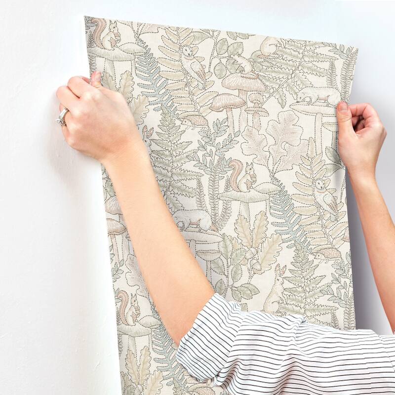 Chesapeake Holt Pastel Woodland Wallpaper