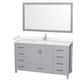 Option Gray / Carrara Cultured Marble Top / Brushed