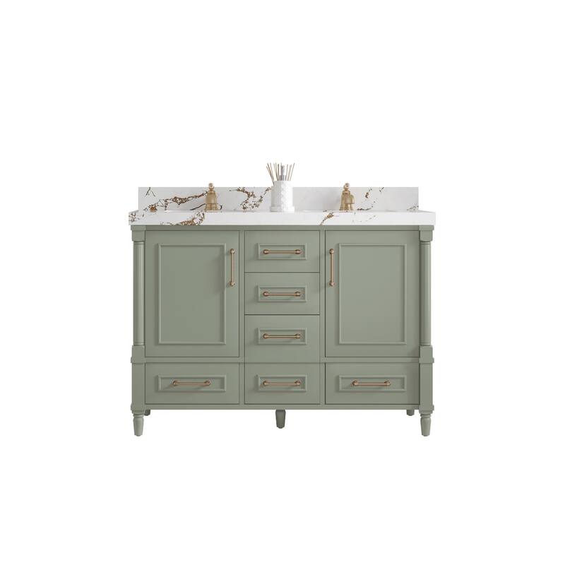 Willow Collections 48 in. W x 22 in. D Aberdeen Double sink Bathroom Vanity with Countertop