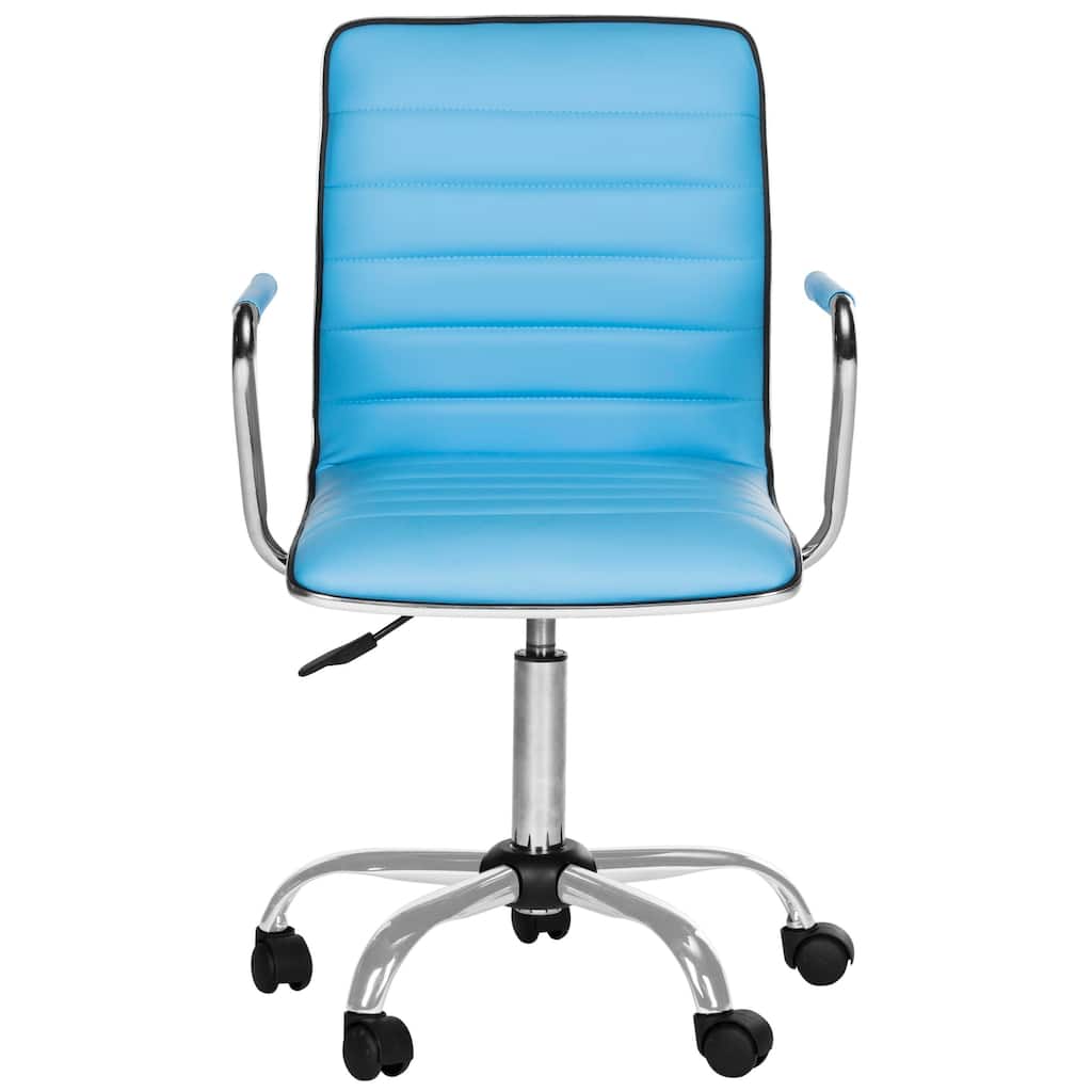 Safavieh Jonika Contemporary Adjustable Blue Desk Chair - 22"W x 23"D x 40"H