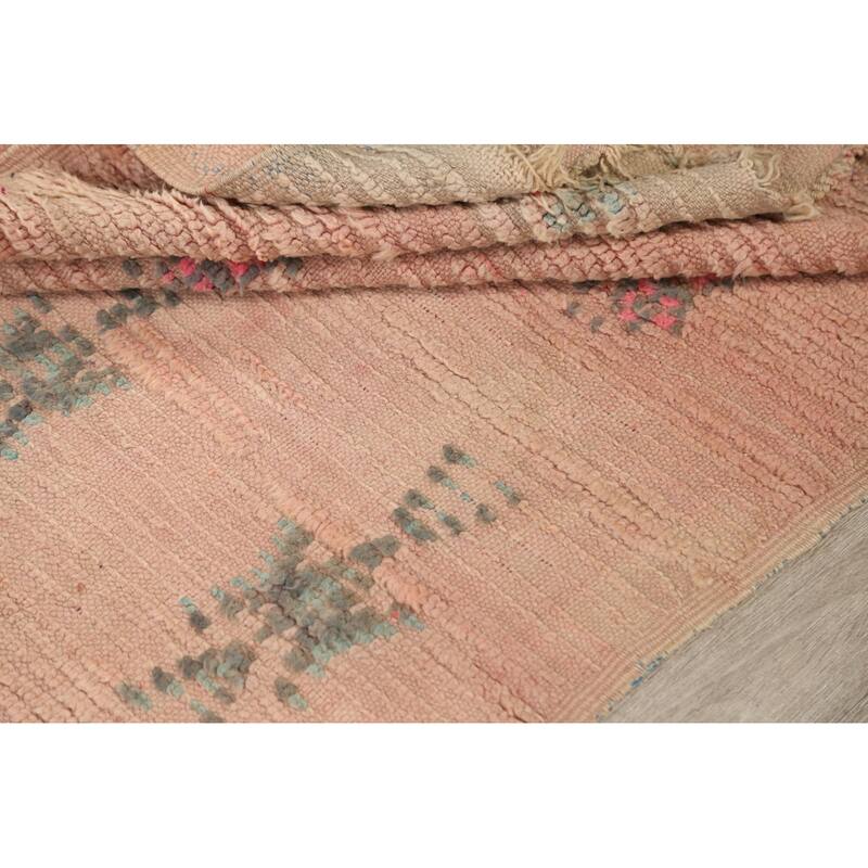 Clearance Antique Tribal Moroccan Oriental Runner Rug Wool Handmade - 3'5" x 9'4"