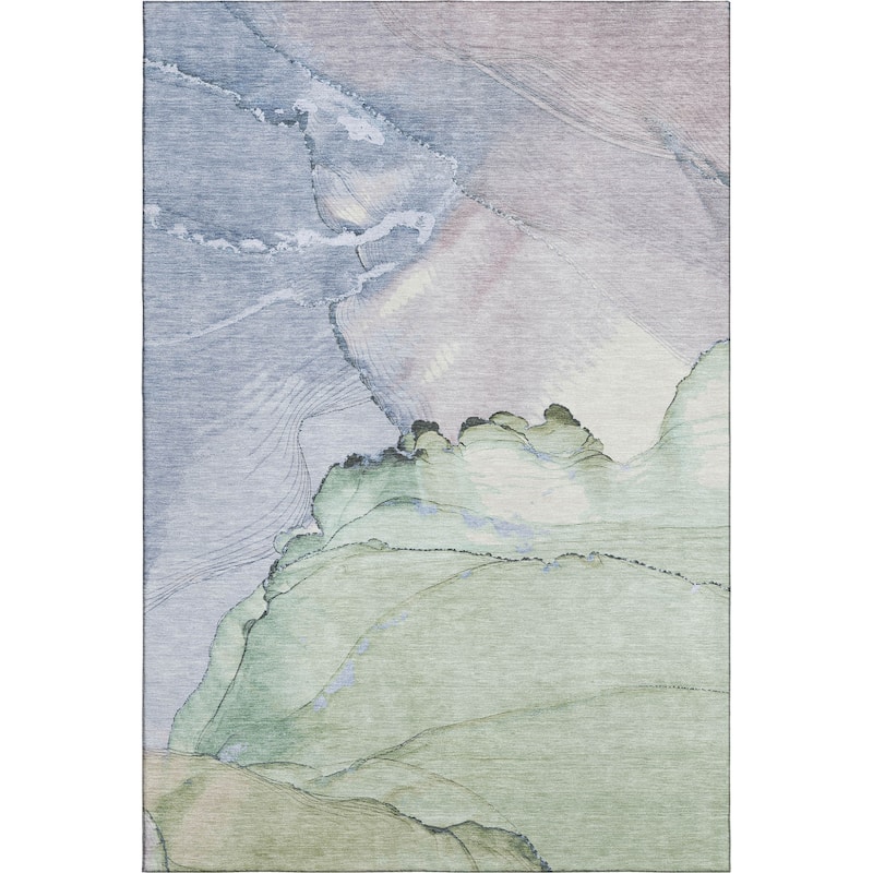 Premium Washable Super Soft Abstract Watercolor Mayfield Rug