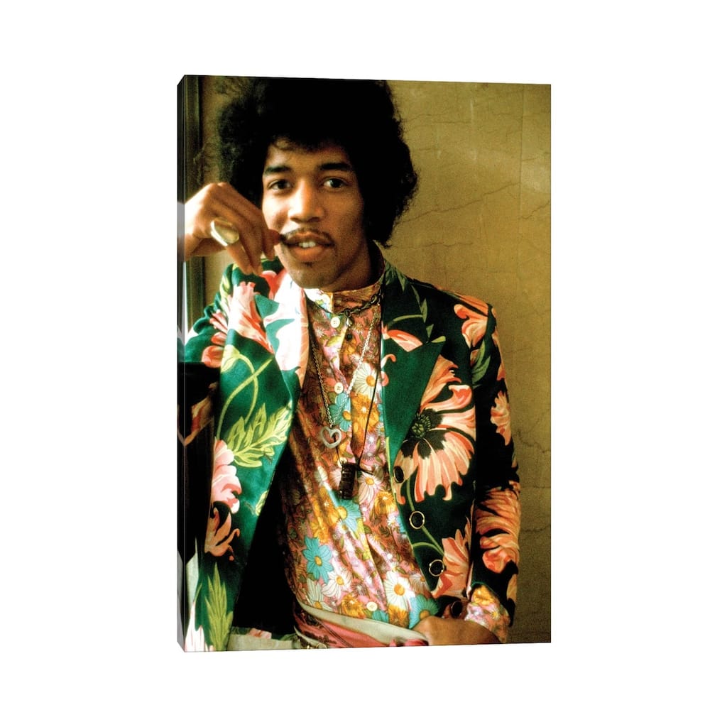 iCanvas "Jimi Hendrix Colored Floral Jacket I" by Radio Days Canvas Print