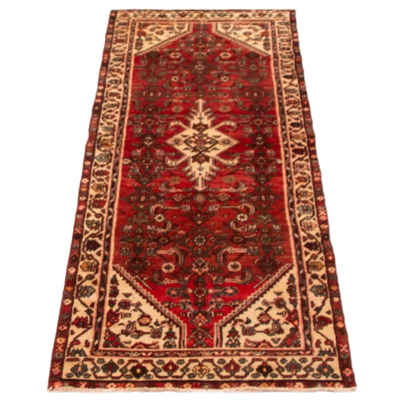 ECARPETGALLERY Hand-knotted Andelz Red Wool Rug - 2'11 x 8'8