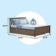 preview thumbnail 47 of 67, Max & Lily Twin Platform Bed with Slatted Headboard and Trundle