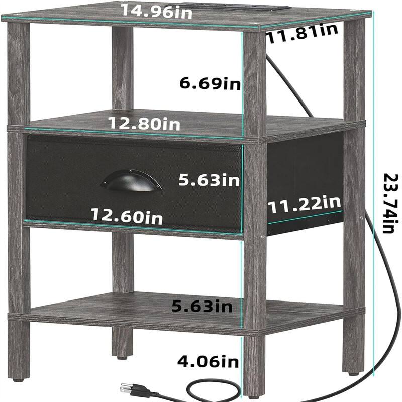 Nightstand with Charging Station