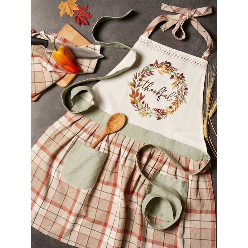 DII Thanksgiving Thankful Autum, Fall Leaves, Apron