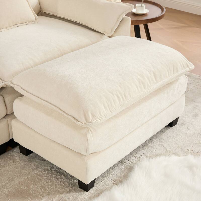 GDF Studio - Cloud Modern Chenille Upholstered Single Seat Sofa with Double-Layer Cushion for Living Room