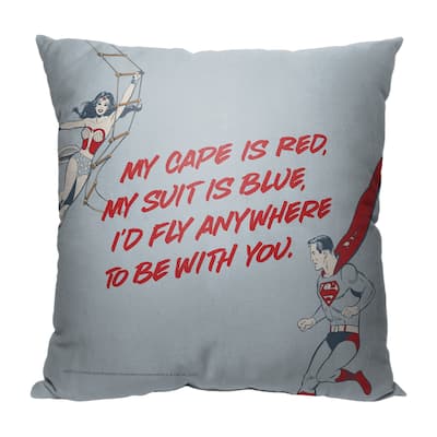 Warner Brothers DC Superman 18 Inch Throw Pillow