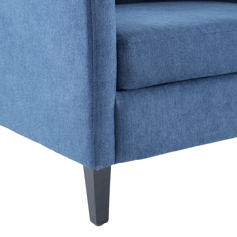 HUIMO Arm Chair Comfy Club Chair with Ottoman and Pillow